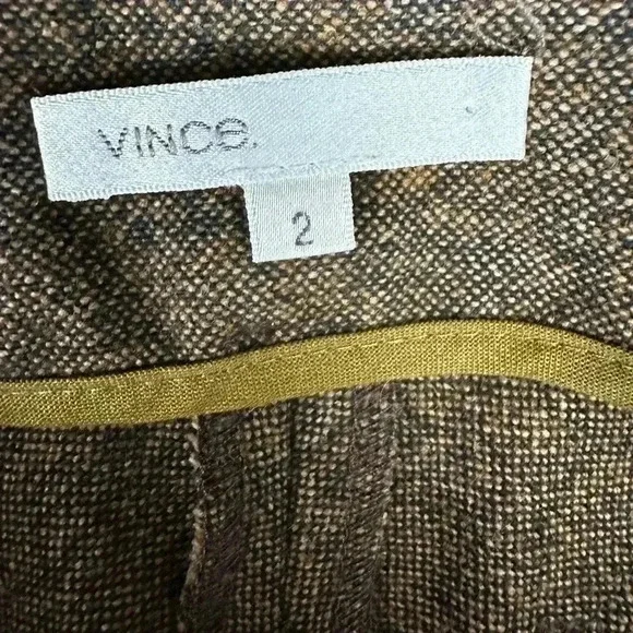 Vince Brown Wool Midi Skirt Size 2 - Picture 4 of 4